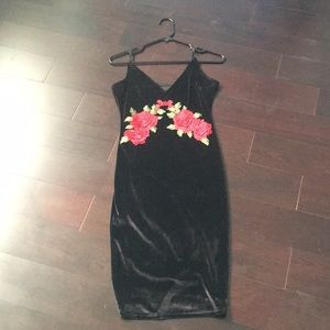 Sexy velvet-like dress
